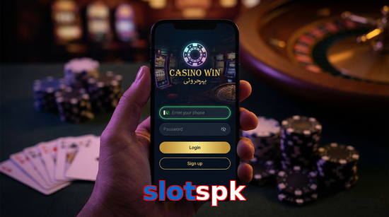 Main screen of Slotspk login page for PK players